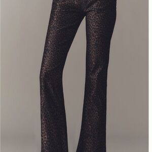 Pilcro High Rise Animal Print Jeans - Dark Brown and Black